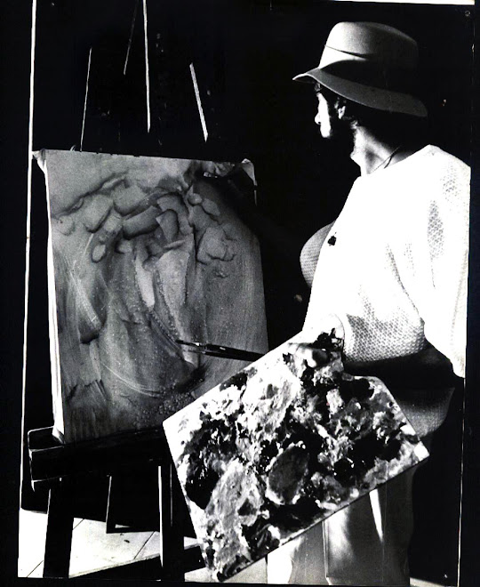 Juan pintando el neofuturismo