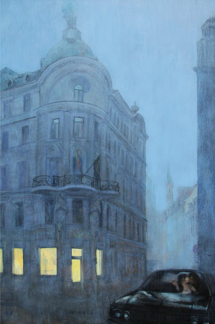 "Under the evening sky", oil on canvas, 130x195 cm, 2010