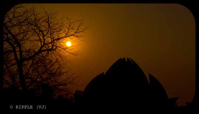 sunset in delhi