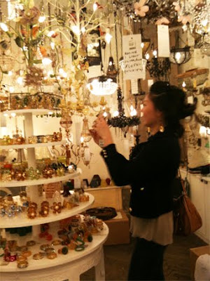 Proper Hunt blogger, Christina Han, shopping home wares at ABC Home in NYC
