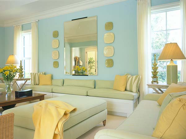 Gray And Seafoam Green Living Room