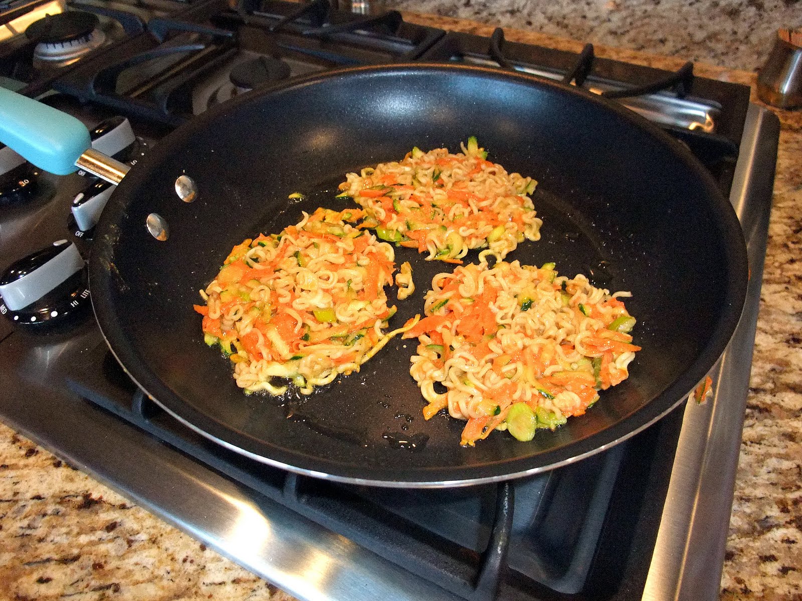 Aunt Peg's Recipe Box Asian Style Noodle Pancakes
