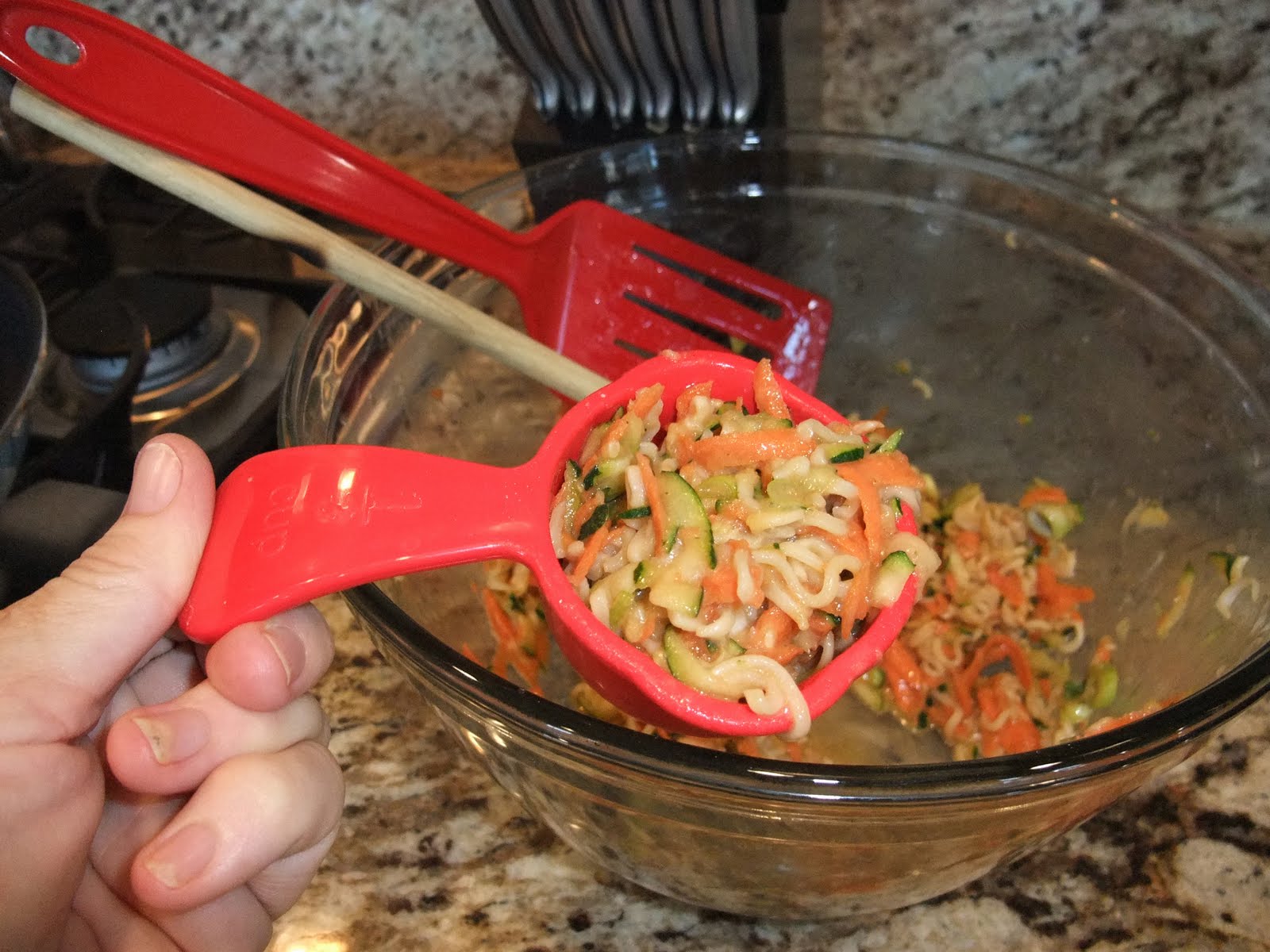 Aunt Peg's Recipe Box Asian Style Noodle Pancakes