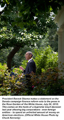 President Obama on Citizens United: http://whitehouse-org.blogspot.com/