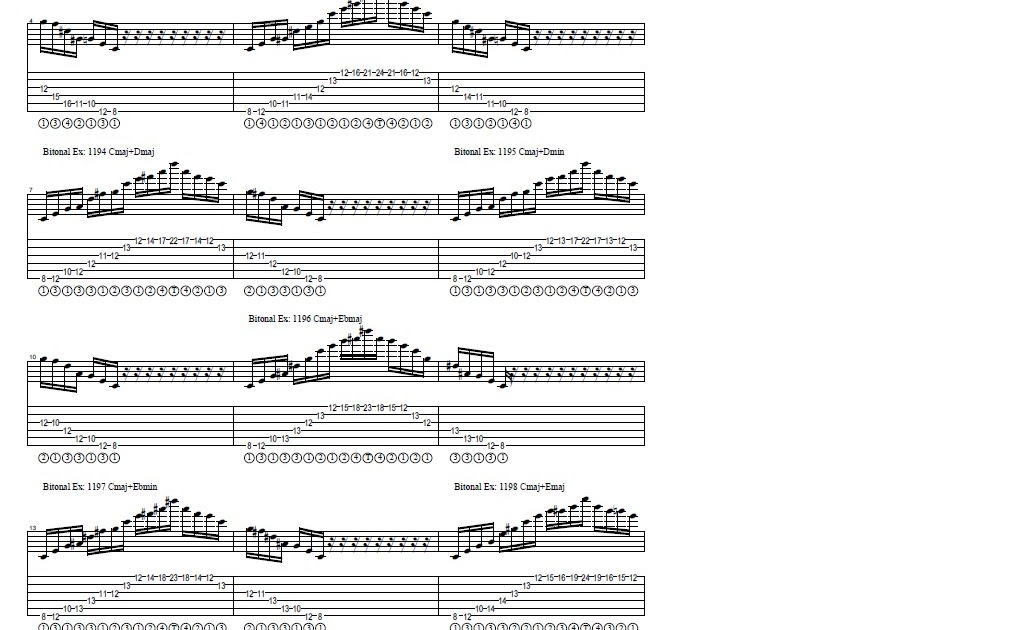 The Whalenator's Blog Slonimsky's 'Thesaurus' Part 2 Bitonal Arpeggios