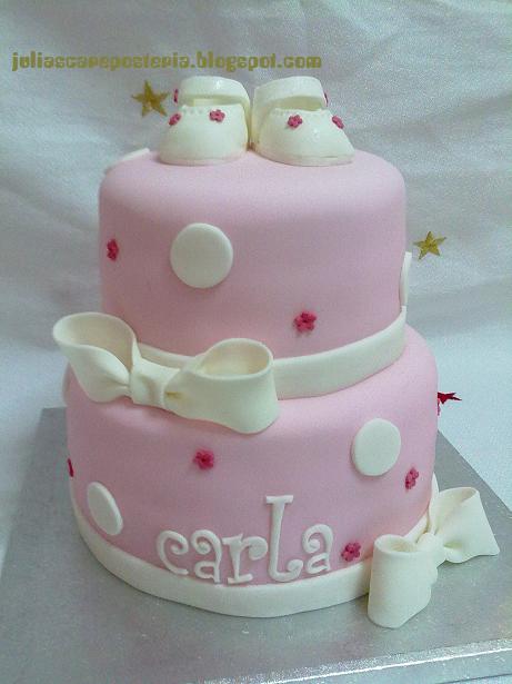 Torta bautizo niña moderna - Imagui