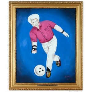 White, WHITE pins for a white, WHITE bowler! a cheeky vampire Texan blogger named Chet who writes about pop culture, monster/horror/B-movies and other crap in general