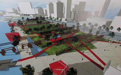 Frank Kitts Park redesign - Option E - from the north
