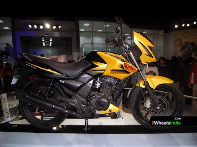 Yellow 125 cc TVS Flame