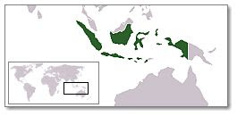 Indonesia on World Map