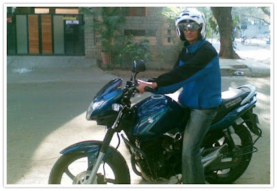 Nikhil on his GS150R