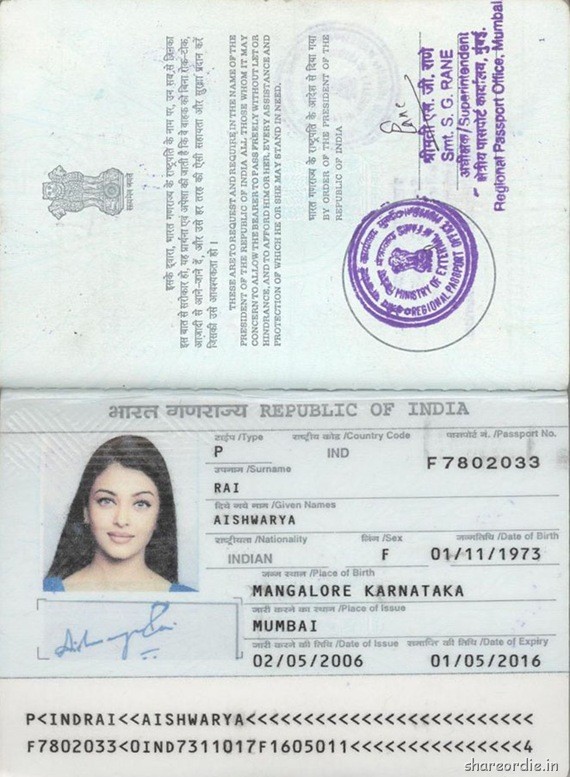Aishwarya Passport