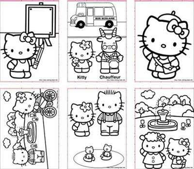 hello kitty colouring pics. Hello Kitty Pictures and