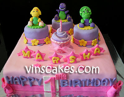 Barney Birthday Cake on Vin S Cakes   Birthday Cake   Cupcake   Wedding Cupcake   Bandung