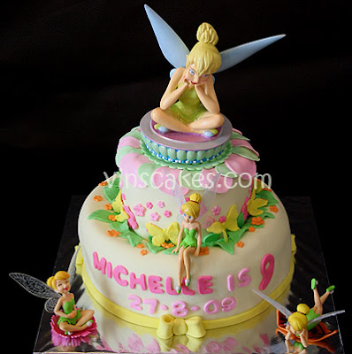 Tinkerbell 2 Tiers Cake. Happy Birthday Michelle!