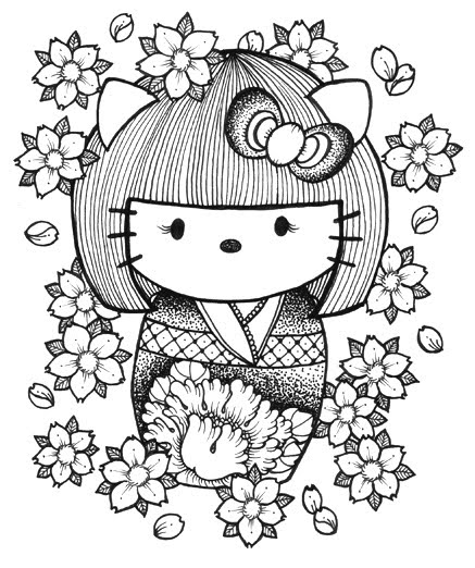 Jeu Hello Kitty Coloriage - Hello Kitty Coloriage En Ligne