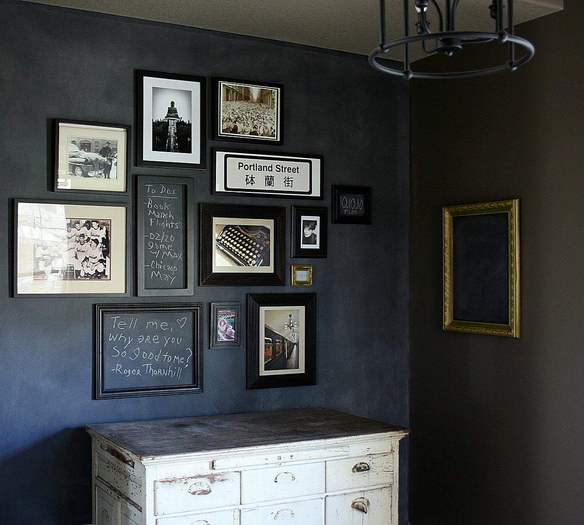 DIY Vintage Wall Courtesy Chalkboard Paint - Midwest Home