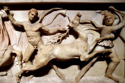 sarcófago de Alexandre, cena de caça aos veados