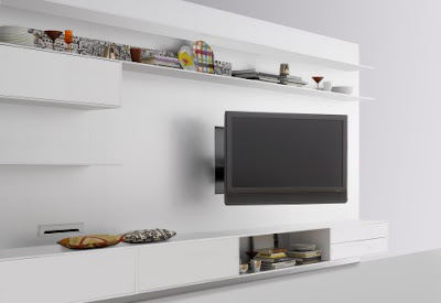 TV stand wall unit decorating ideas