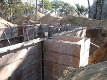 Wall forms ready for pour