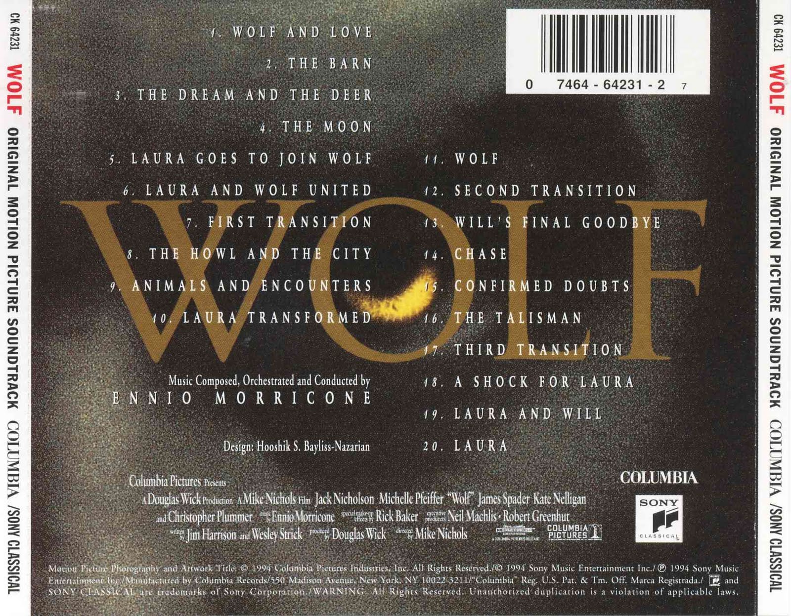 Wolf Soundtrack by Ennio Morricone - Download Soundtracks