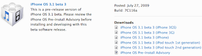 iPod Touch 3.1 update