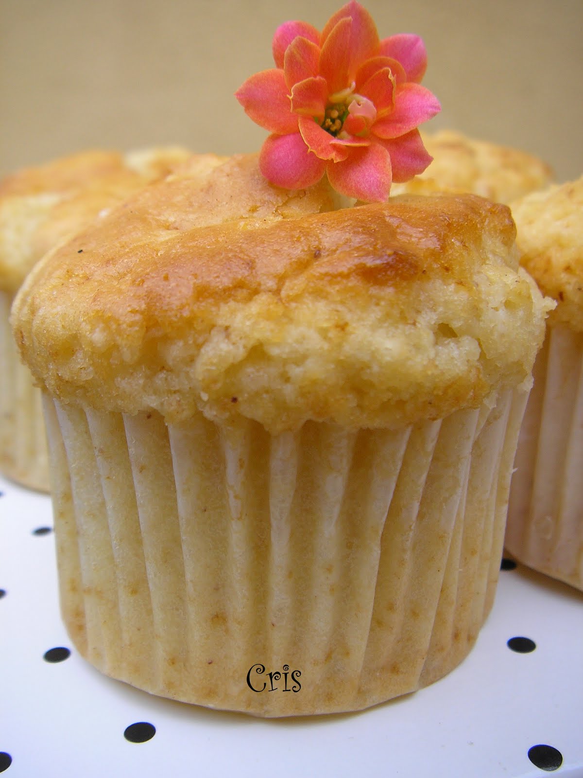 Las comiditas de Cris Muffins de chocolate blanco
