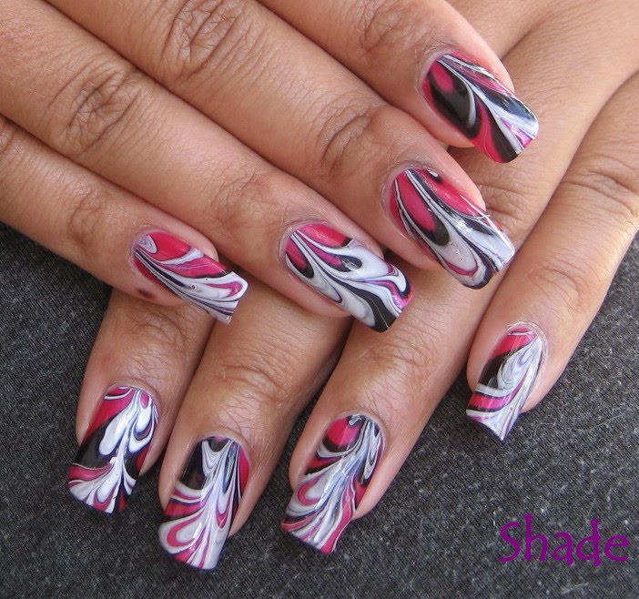 NOTD: PHD Color Accent black and white flowers with color accents. NOTD: PHD Color Accent