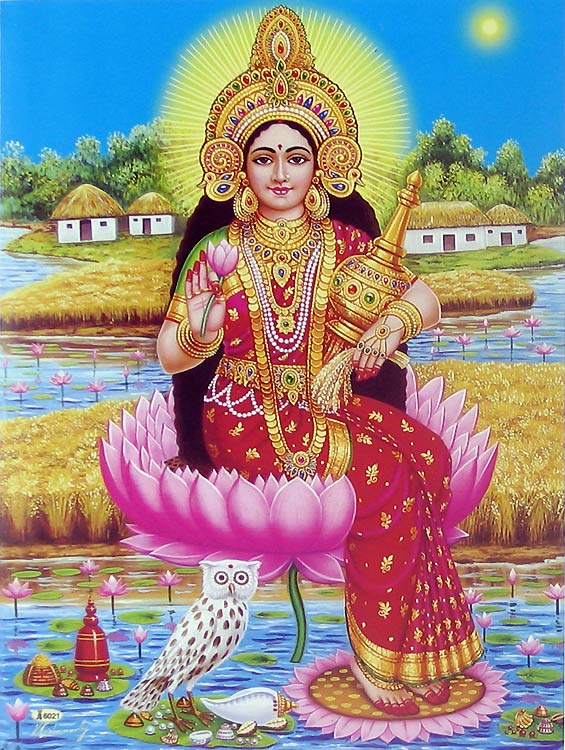 Goddess Lakshmi and Lord Shani Goddess Lakshmi and Lord Shani