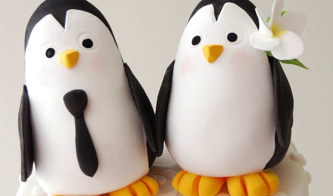 Bride And Groom Penguin Cake Topper Bride And Groom Penguin Cake Topper