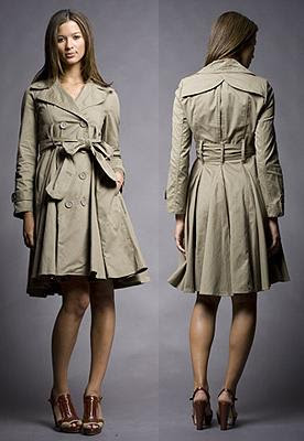 chic skirted trench coat,