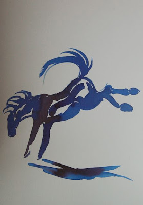 horse painting from an upcoming exhibition at the yarra valley