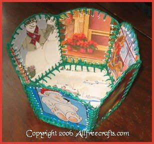 card christmas basket crochet greeting cards crafts handmade baskets gift container allfreecrafts template using tutorial supply list prayers