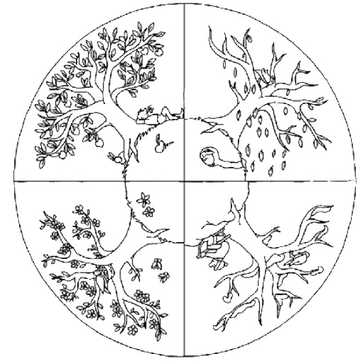 Bibliotecadonalvaro Las Estaciones Del Ano Para Imprimir Y Colorear Espanol E Ingles