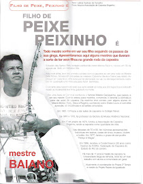 MATERIA NA REVISTA PRATICANDO CAPOEIRA !! COM MESTRE BAIANO E O MESTRE GRANDÃO PAI E FILHO !!