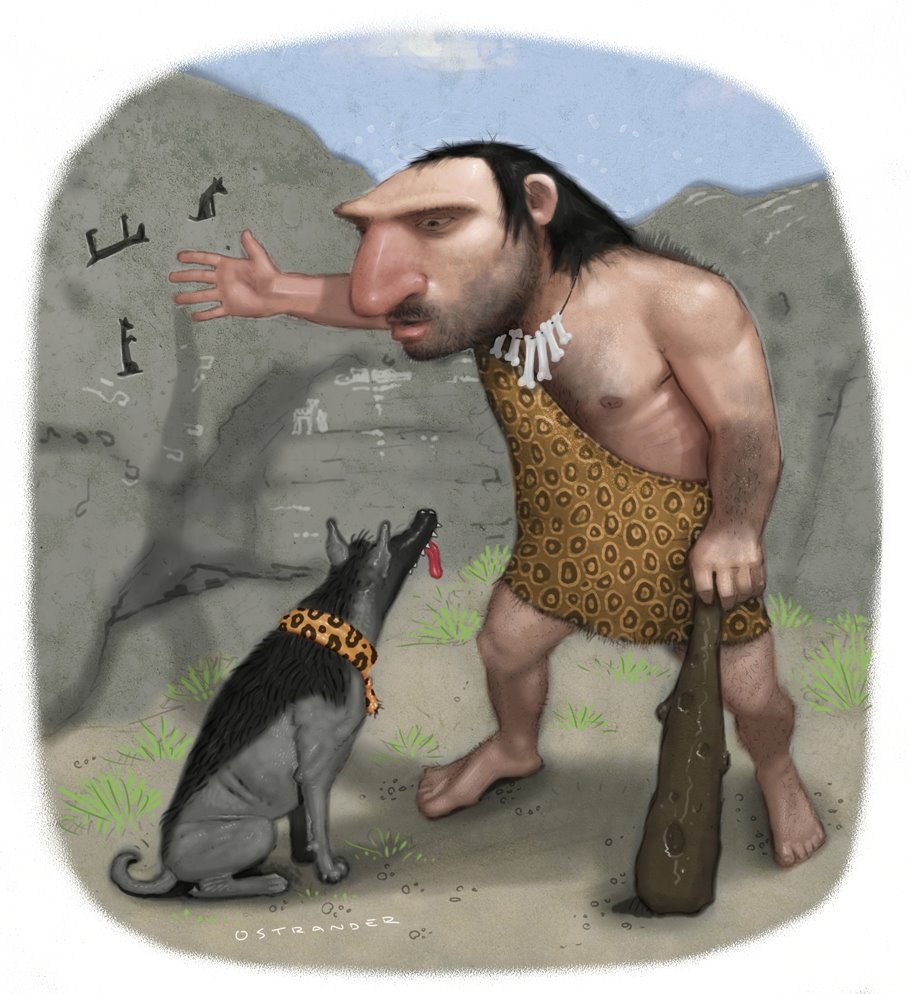 caveman and cave