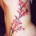 Hot Girl with Cherry Blossom Tattoo For Women
