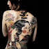 sexy girl with japanese tattoo on back body tattoo design and arm tattoo design picture