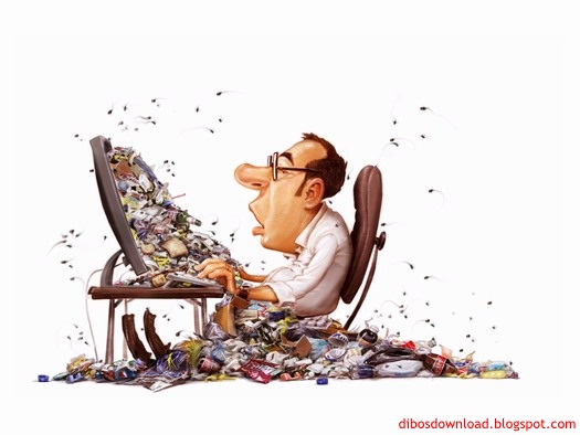 caricature computer dump