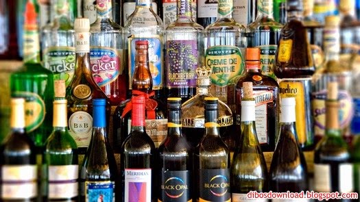 liquor bottles