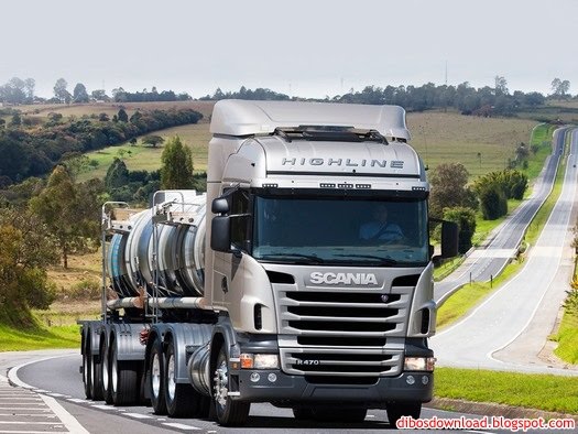 scania highline with tanker truck