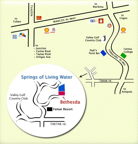 Springs of Living Water Map