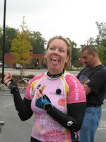 Erica, low carbing it before the ride