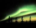 een typisch landschap in Lapland in de poolnacht...