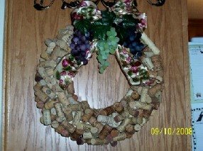 Wine cork wreath