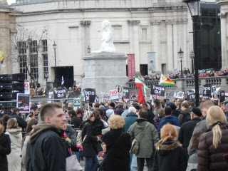 Trafalgar Square 24 February 2007 - image of people 7