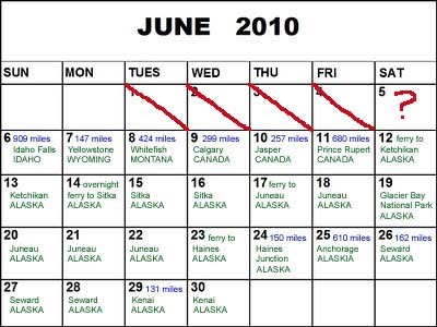 June Itinerary