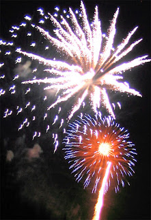 Manchester, MI fireworks display, July 2007. Photo by Leslie Surel.