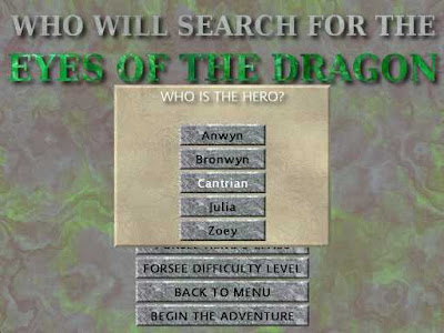 Eyes of the Dragon - Character Generator with Pop Up Screen