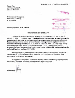 tresc wezwania do zaplaty
